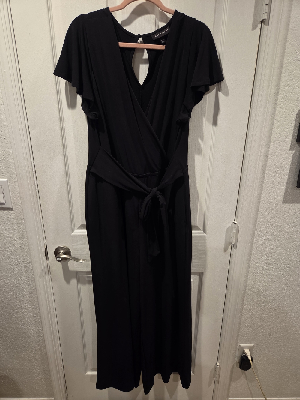 Lane Bryant Black Wrap-Style Jumpsuit